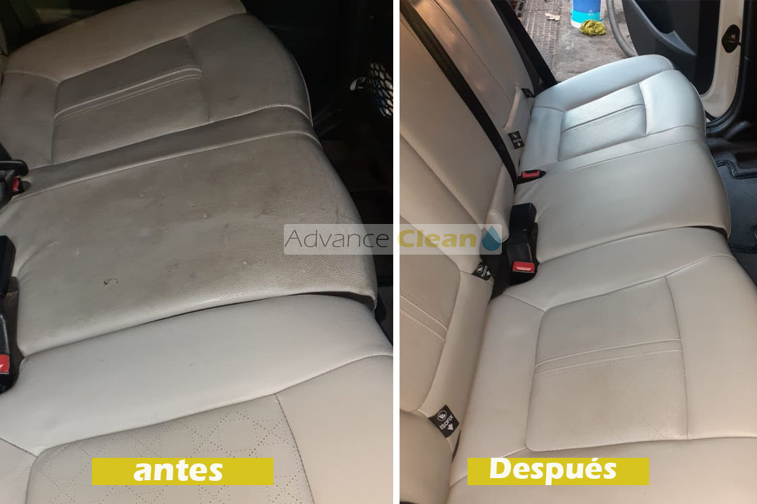 limpieza de interior de auto, antes y después(en foto 3)
