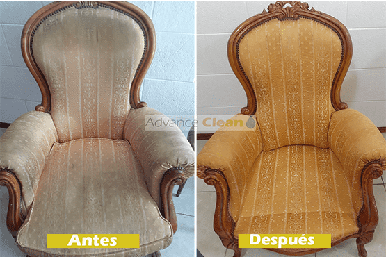 Limpieza sillón amarillo